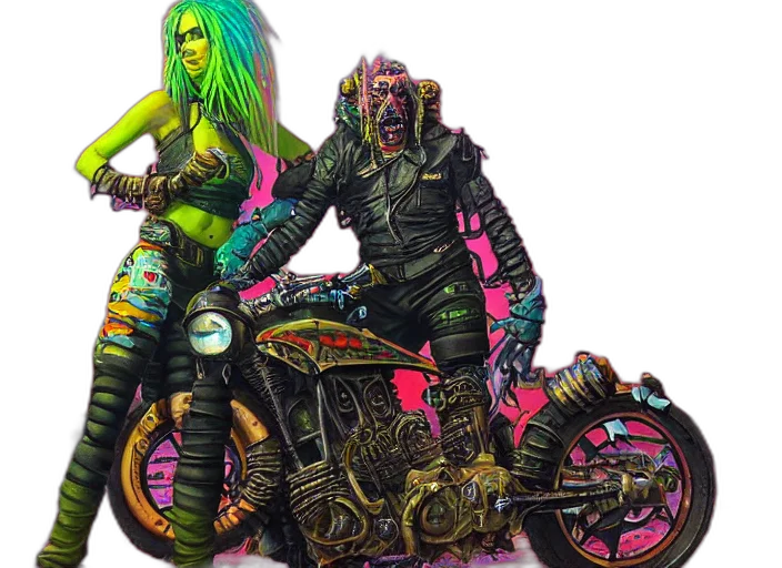 cyberpunk, concept art, comic book art, fantasy art transparent PNG cut-out
