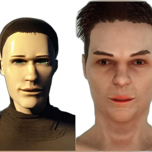 face, mask, robot, 3d render transparent PNG cut-out