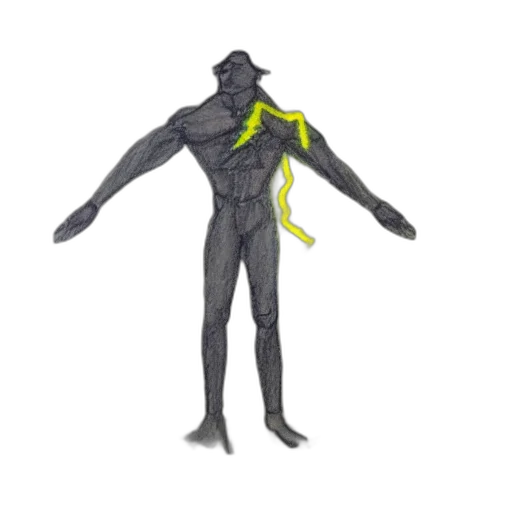 robot, creature, staff, jacket transparent PNG cut-out