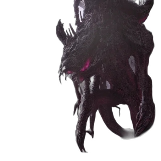 creature, mask, dragon, animal, concept art, fantasy art, 3d render, watercolor transparent PNG cut-out
