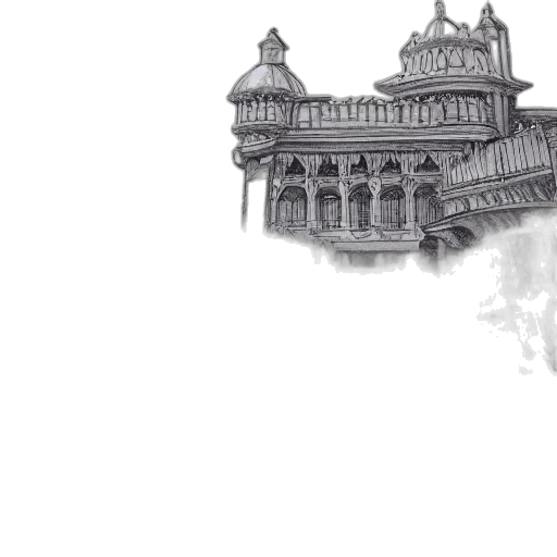 building, pencil sketch, concept art, photorealistic, 3d render, beautiful, aesthetic, inspirational transparent PNG cut-out