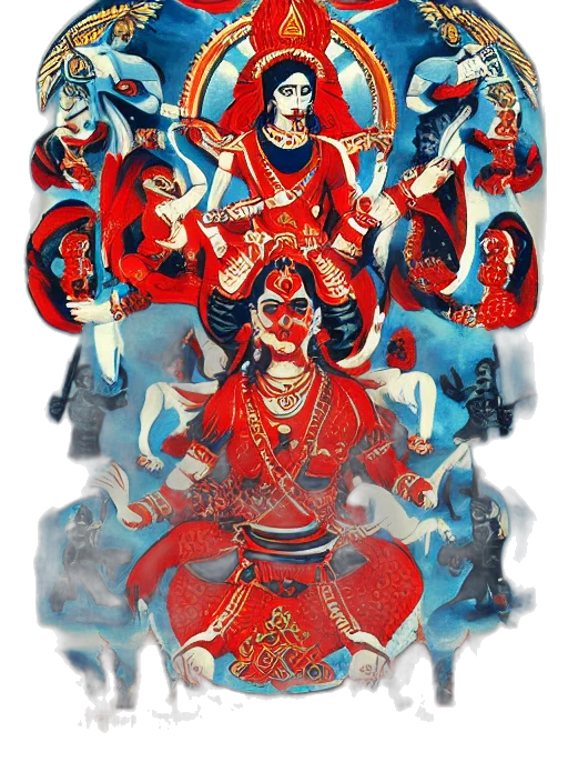 staff, concept art, forest, fire, red, kali, durga, soviet transparent PNG cut-out