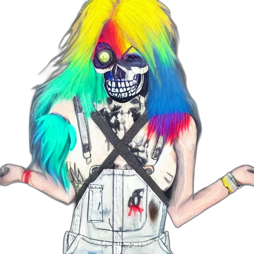 jacket, cartoon, concept art, anime, vaporwave, neon, colorful, monochrome transparent PNG cut-out