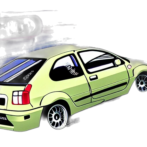 car, photorealistic, concept art, 3d render transparent PNG cut-out