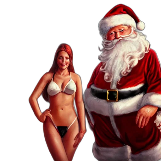 photorealistic, concept art, fantasy art, santa transparent PNG cut-out