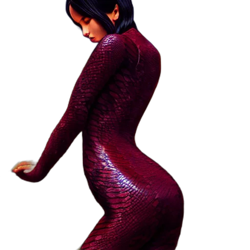 dress, robot, 3d render, concept art transparent PNG cut-out