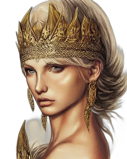 crown, jewelry, face, hat, fantasy art, photorealistic, concept art, comic book art transparent PNG cut-out