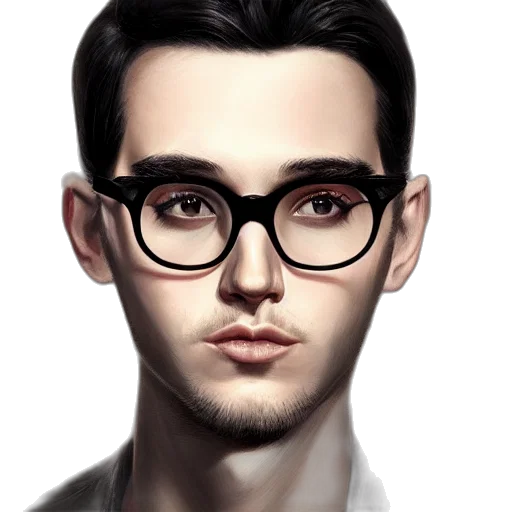 face, photorealistic, cartoon, fantasy art transparent PNG cut-out
