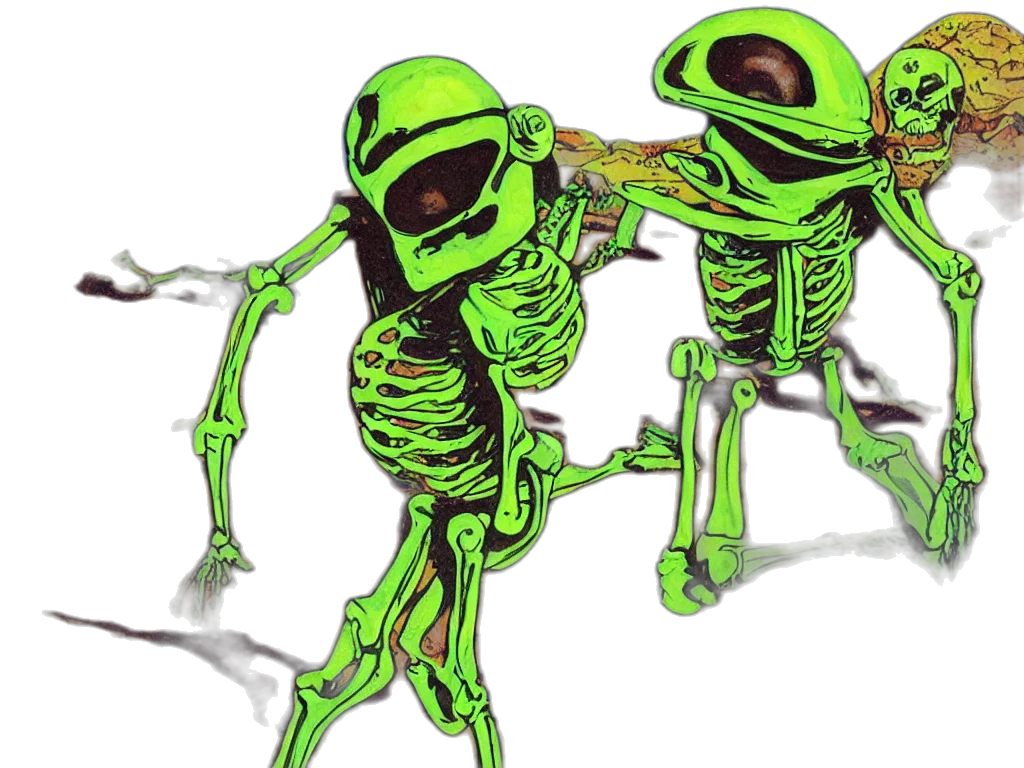 robot, creature, concept art, 3d render, comic book art, outer space, neon lights, green transparent PNG cut-out