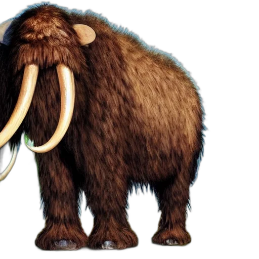 animal, creature, concept art, 3d render, human, mixed, woolly, mammoth transparent PNG cut-out