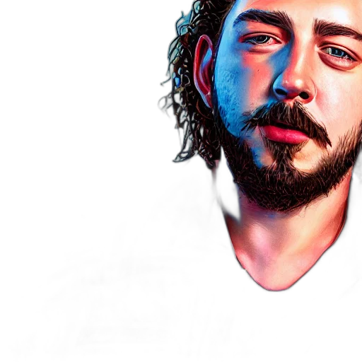 face, photorealistic, neon lights, closeup transparent PNG cut-out