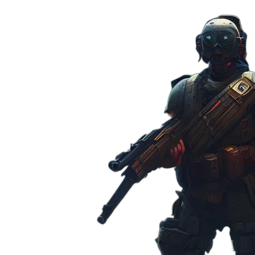 weapon, staff, robot, concept art, 3d render, cyberpunk, fantasy art, outer space transparent PNG cut-out