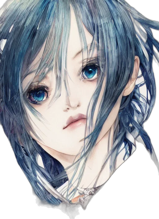 face, hair, mask, creature, anime, fantasy art, photorealistic, concept art transparent PNG cut-out