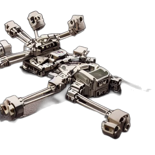 robot, weapon, jewelry, 3d render transparent PNG cut-out