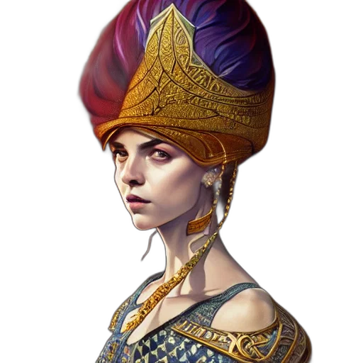 crown, hat, face, staff transparent PNG cut-out