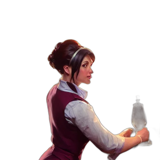 bottle, staff, weapon, dress, concept art, fantasy art, pixel art, photorealistic transparent PNG cut-out