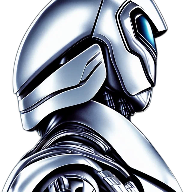 robot, face, comic book art, concept art, cartoon, photorealistic, robocop, chrome transparent PNG cut-out