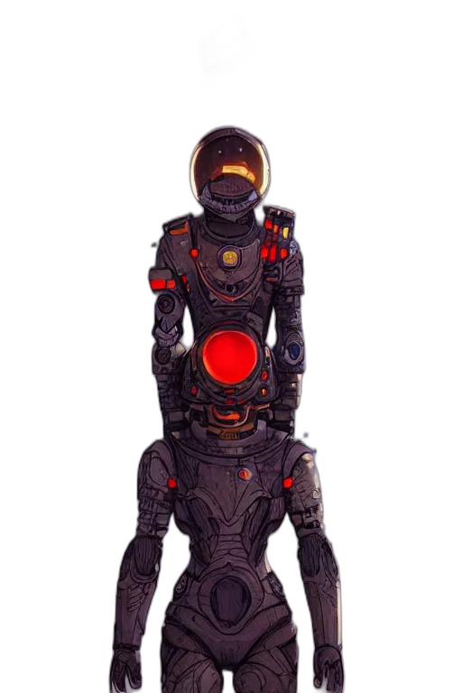 robot, staff, jacket, mask transparent PNG cut-out