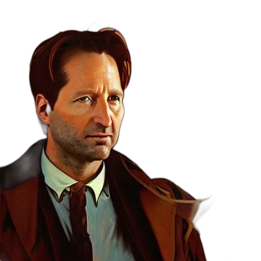 jacket, face, photorealistic, comic book art transparent PNG cut-out