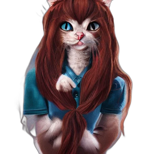 hair, dress, staff, animal transparent PNG cut-out