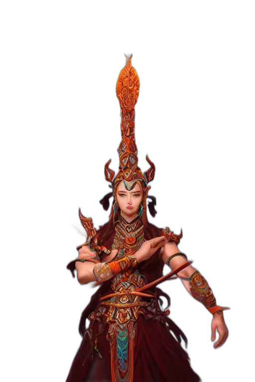 staff, jewelry, crown, weapon, concept art, fantasy art, 3d render, pixel art transparent PNG cut-out