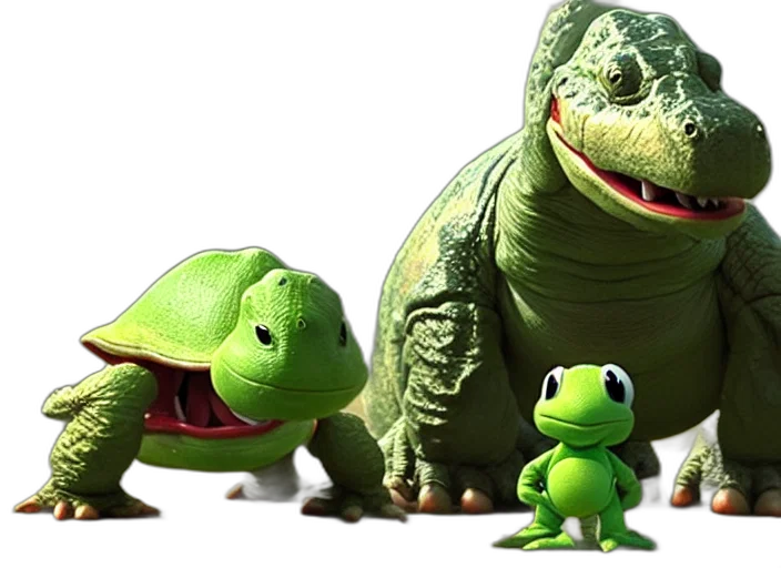 animal, creature, 3d render, concept art, photorealistic, film, still, yoshi transparent PNG cut-out