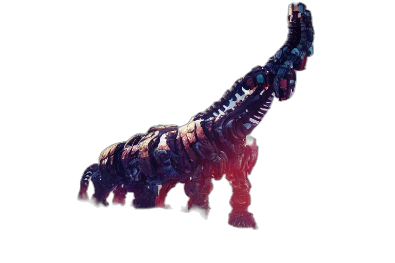 animal, creature, dragon, weapon, concept art, 3d render, tremortusk, machine transparent PNG cut-out
