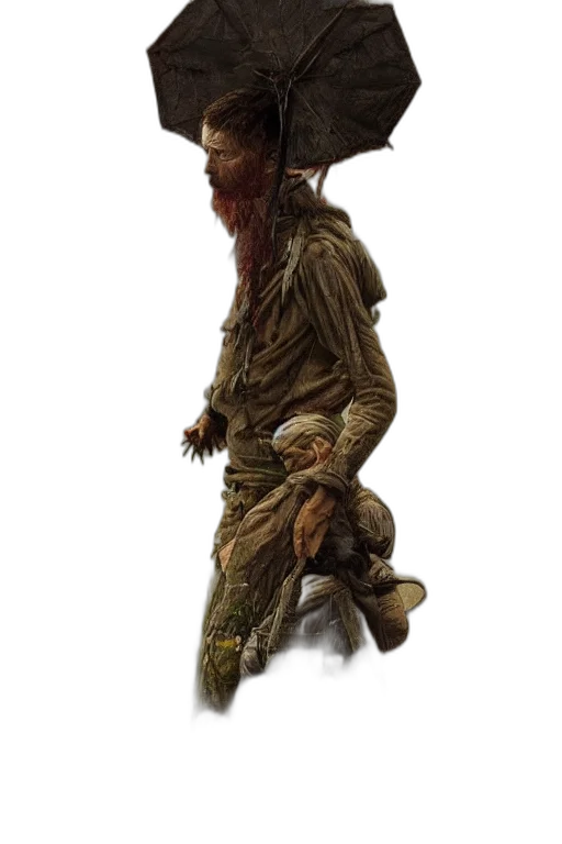 creature, staff, hat, animal transparent PNG cut-out