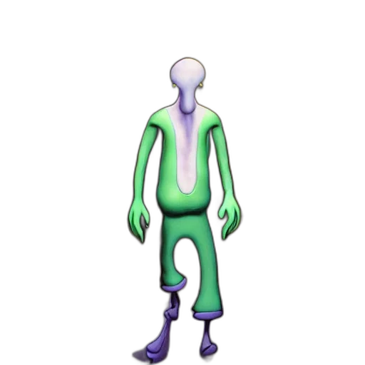 creature, robot, staff, animal, 3d render, concept art, pixel art, vaporwave transparent PNG cut-out