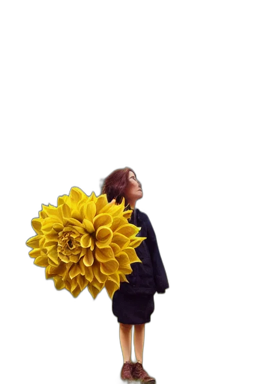flower, umbrella, crown, dress, photorealistic, 3d render, concept art, pixel art transparent PNG cut-out