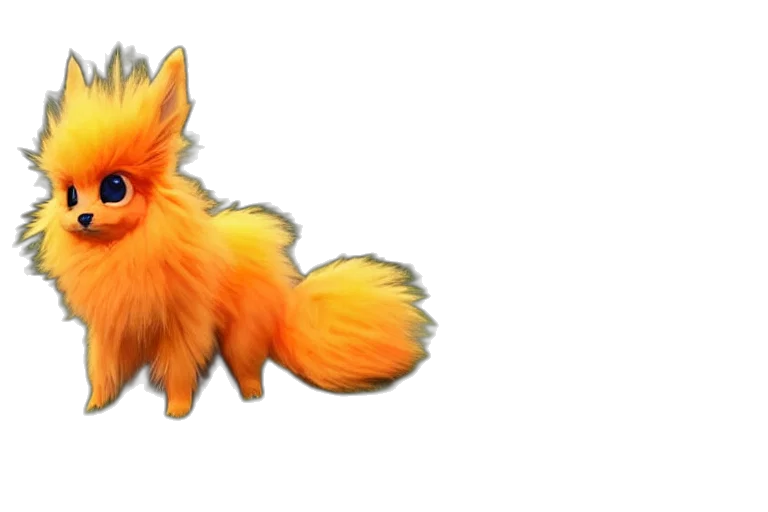 animal, creature, hair, staff, concept art, 3d render, pixel art, fantasy art transparent PNG cut-out