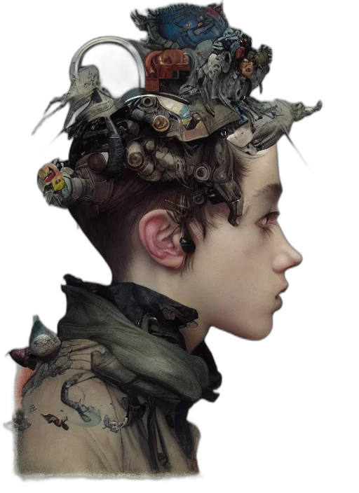 crown, face, mask, creature transparent PNG cut-out