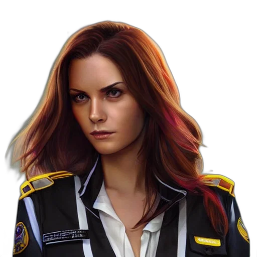jacket, face, hair, staff transparent PNG cut-out