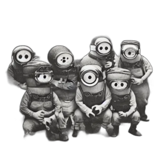 robot, staff, concept art, 3d render, pencil sketch, cartoon, outer space, minions transparent PNG cut-out