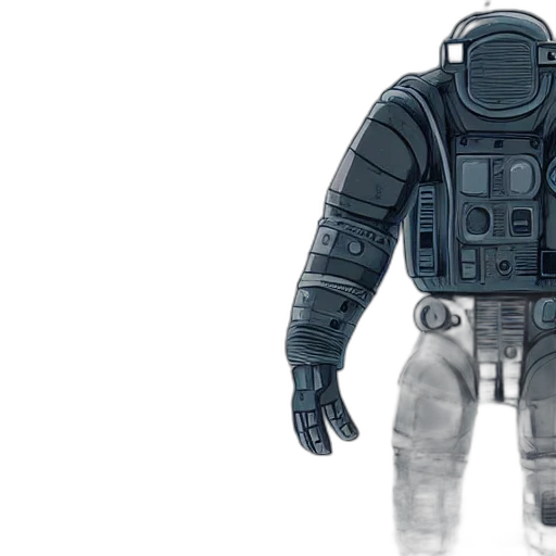 robot, jacket, concept art, 3d render transparent PNG cut-out