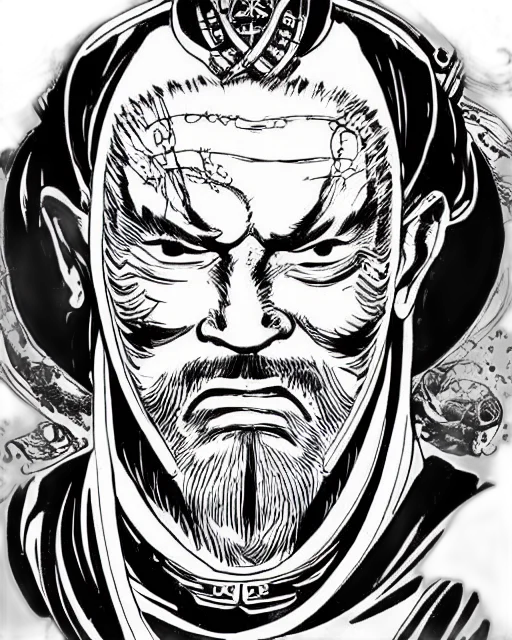 face, mask, staff, comic book art transparent PNG cut-out