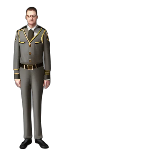 staff, jacket, concept art, 3d render transparent PNG cut-out