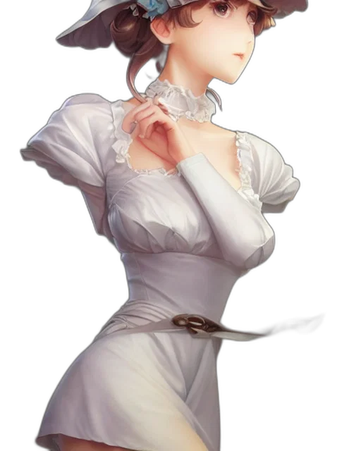 staff, dress, crown, face transparent PNG cut-out
