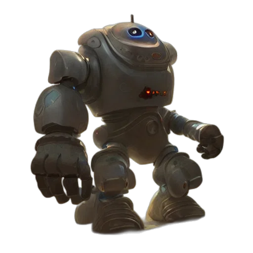 robot, creature, staff, weapon transparent PNG cut-out