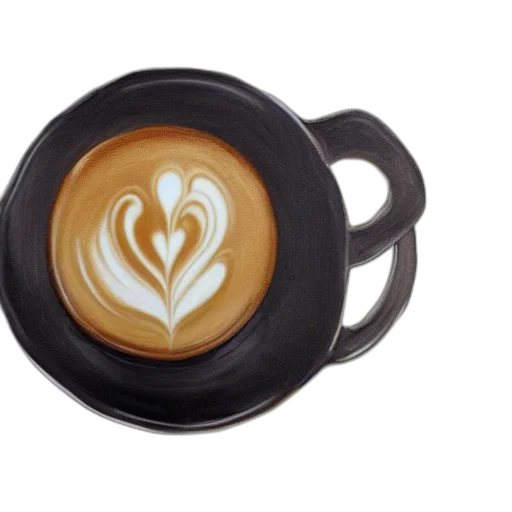 mug, coffee, plate, filled transparent PNG cut-out
