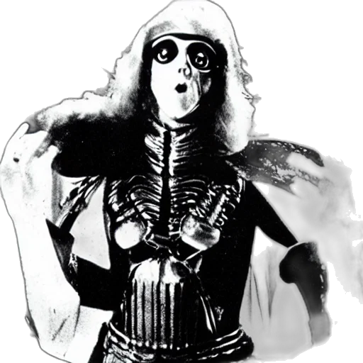 mask, jacket, staff, dress transparent PNG cut-out