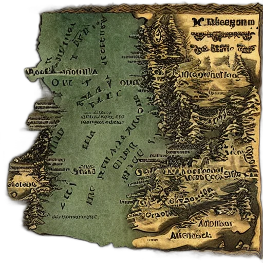 concept art, map, michigan, middle, earth transparent PNG cut-out