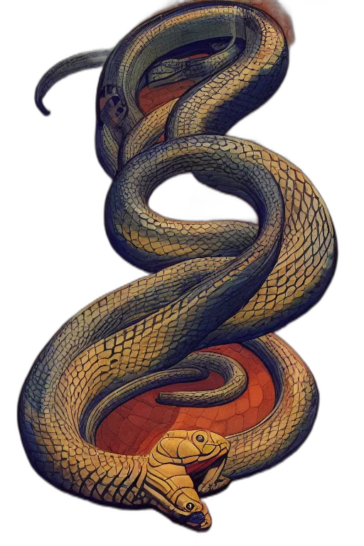 animal, dragon, staff, creature transparent PNG cut-out