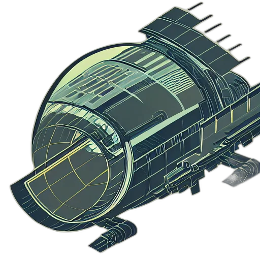 weapon, building, concept art, 3d render transparent PNG cut-out