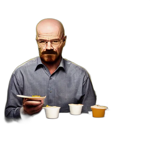 food, face, robot, pixel art, concept art, photorealistic, vaporwave, walter transparent PNG cut-out
