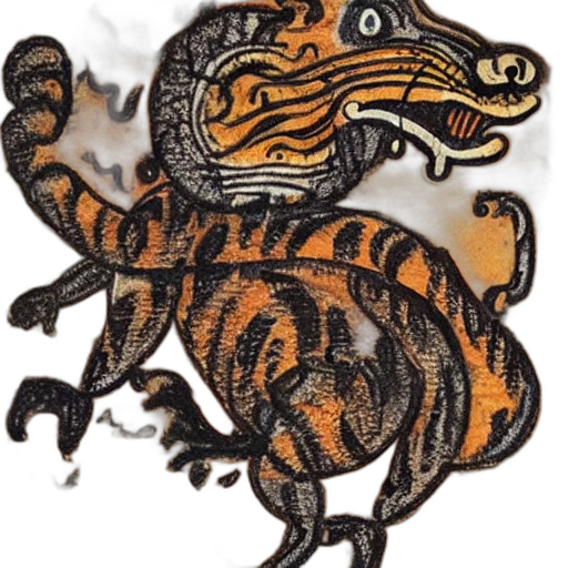 dragon, creature, animal, mask, concept art, watercolor, fantasy art, cartoon transparent PNG cut-out
