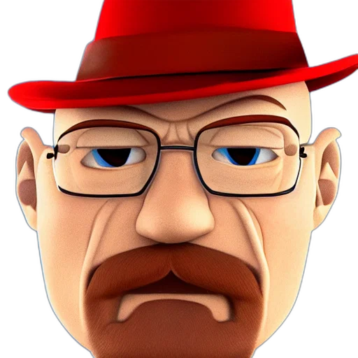 hat, face, 3d render, cartoon transparent PNG cut-out
