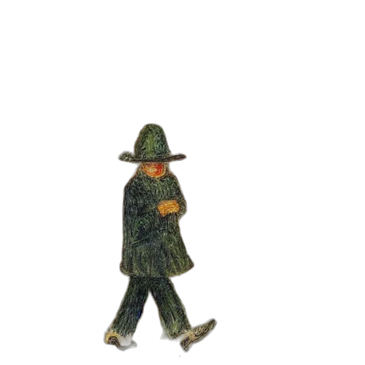 hat, jacket, staff, umbrella transparent PNG cut-out