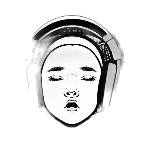 face, mask, cartoon, photorealistic, vaporwave, cyberpunk, stoned, punk transparent PNG cut-out