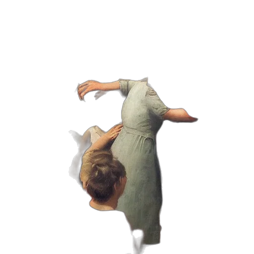 staff, dress, creature, hair transparent PNG cut-out